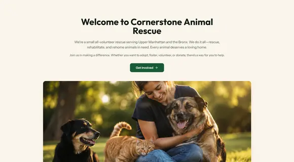 Animal rescue website template