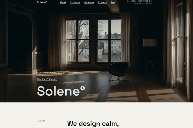 Interior design website template