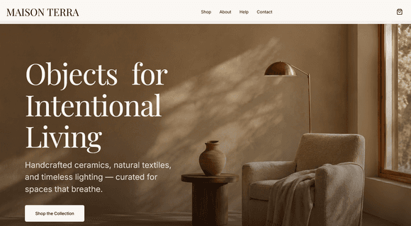 Minimal ecommerce website template