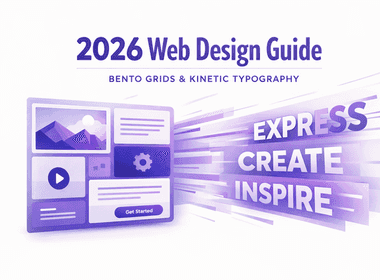 2026 web design guide: Bento grids and kinetic typography