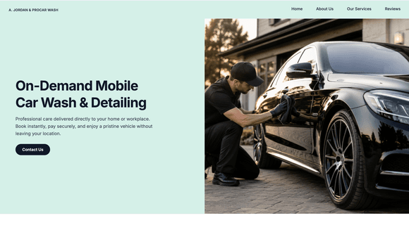 Car wash website template