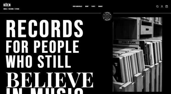 Indie record store template