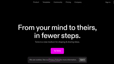 Tome - AI Tool for Creating Engaging Presentations