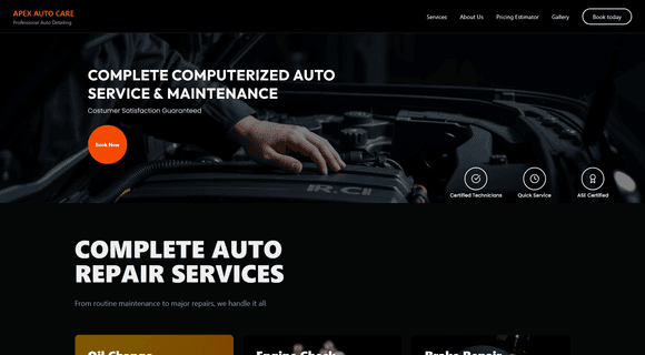 Car detailing website template