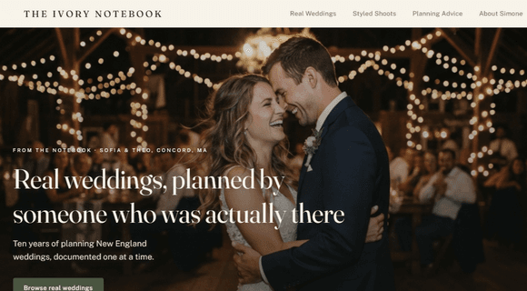 Wedding blog template