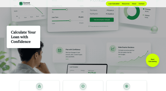 Loan calculator template