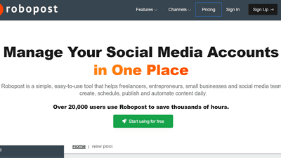 Robopost - AI-Powered Social Media Scheduler