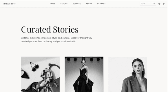 Fashion blog template