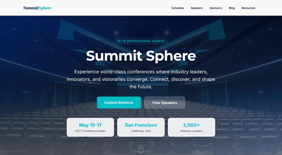Event website template