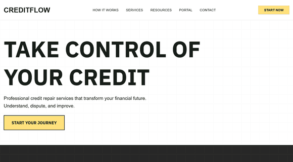 Credit repair website template