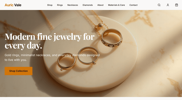 Online jewelry store