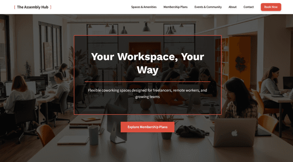 Coworking website template