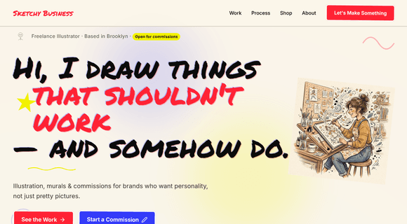 Illustrator portfolio website template