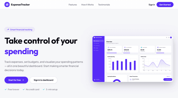Expense tracking web app