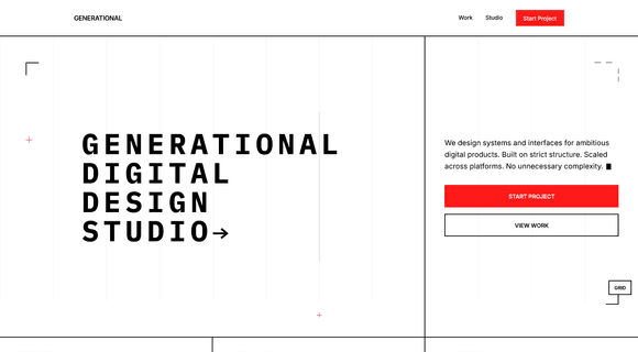 Brutalist landing page