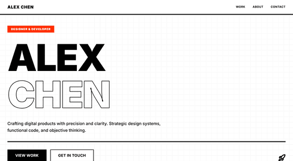 Minimalist portfolio template