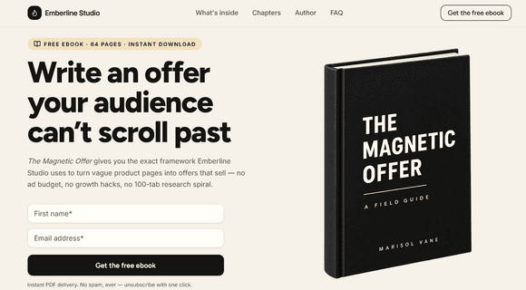 Lead magnet landing page