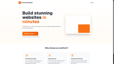 ChromaForgeAI - Chat to Create Stunning Websites