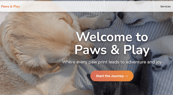 Pet boarding facility website