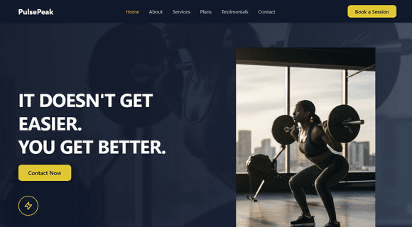 Fitness trainer website