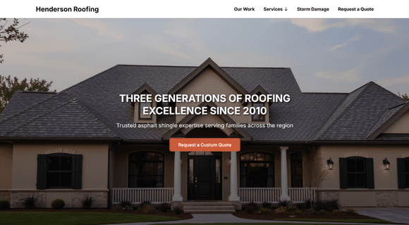 Roofing website template