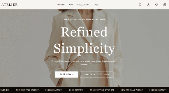 Editorial ecommerce website