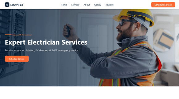 Electrician website template