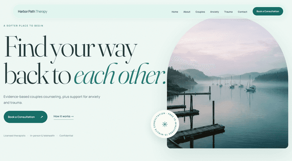 Therapist website template