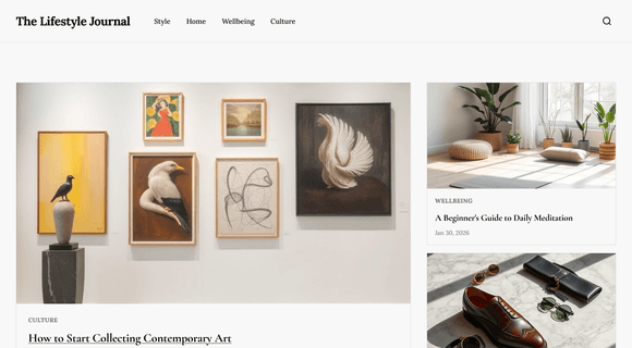 Lifestyle blog template