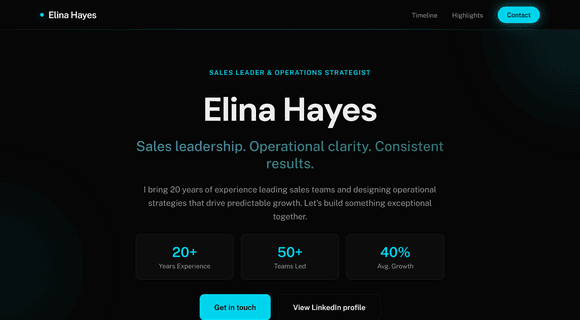 Animated website template