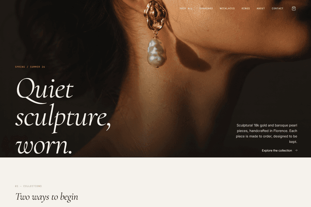 Jewelry website template 