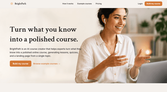 AI course creator website