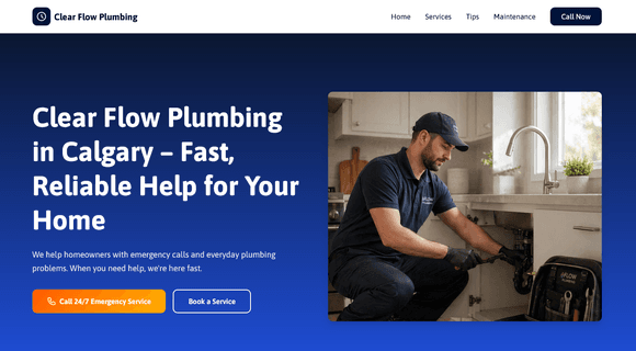 Residential plumber website