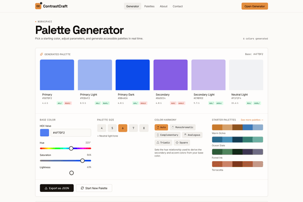 Color palette generator