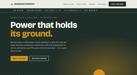 Renewable energy website