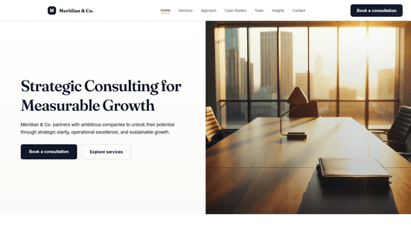 Consulting website template
