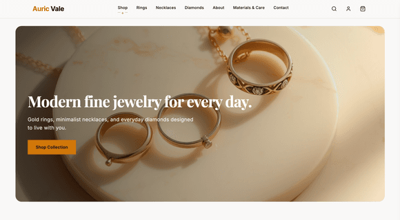 Jewelry website template