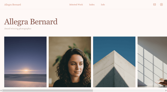 Minimal photography portfolio