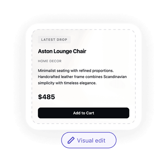 Product features panel