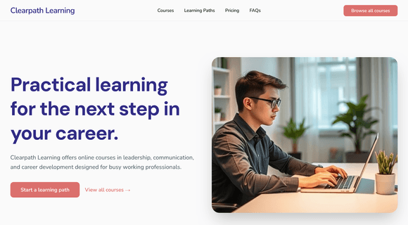 Online course website template